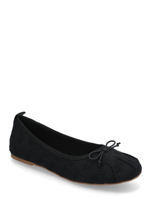 Embroidered Ballerinas Mango Black