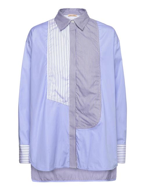 Combined Cotton Stripe Shirt Stella Nova Blue