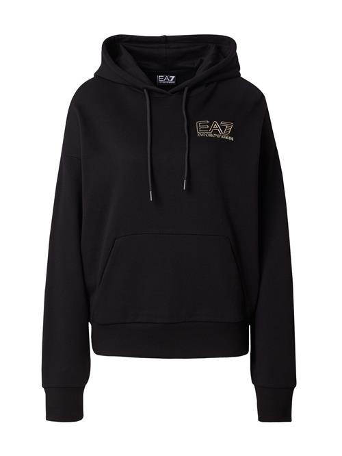 EA7 Emporio Armani Sweatshirt 'VISIBILITY'  guld / sort