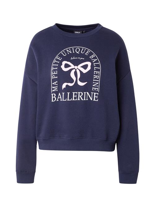 ONLY Sweatshirt  natblå / pastellilla / hvid