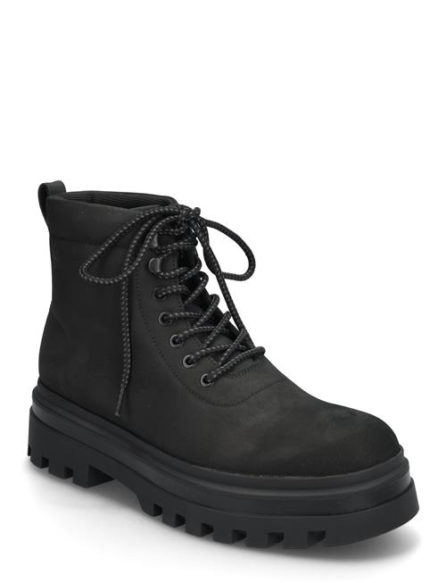 Calvin Klein Lugged Laceup Boot Oxf Hiking Nb Calvin Klein Black