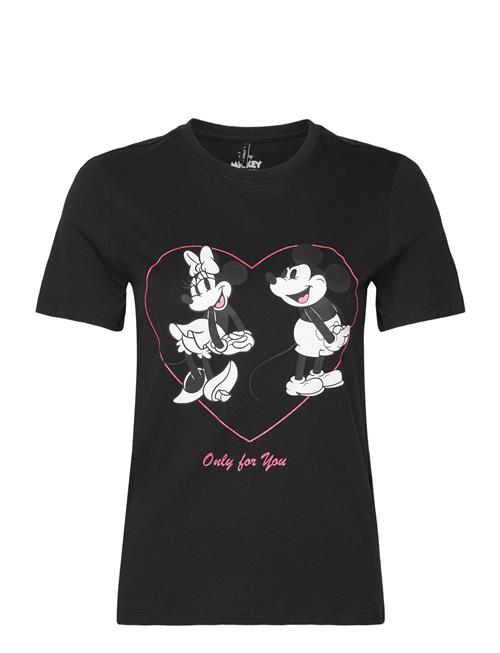 ONLY Onlmickey Life Reg S/S Valentine Top Jrs ONLY Black