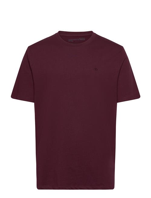 Scotch & Soda Essential Regular Fit Logo T-Shirt Scotch & Soda Burgundy