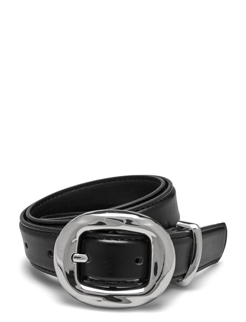 Mango Rounded Buckle Belt Mango Black