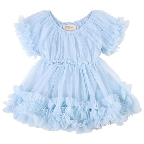 DOLLY by Le Petit Tom Flæsekjole Light Blue | Blå | 8-10 years