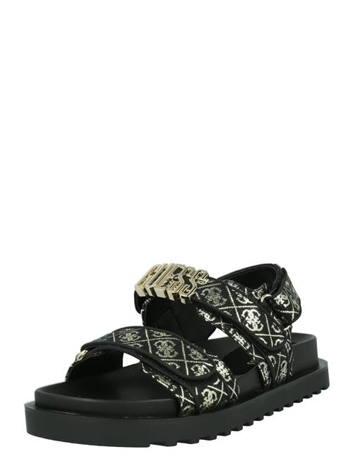 GUESS Sandaler 'Fabelis'  guld / sort