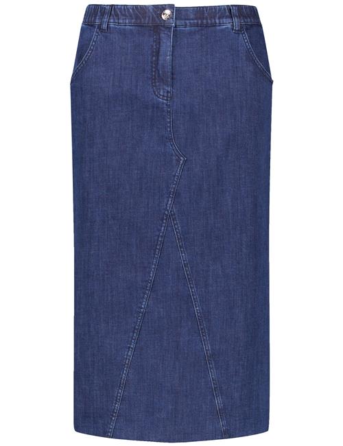 SAMOON Nederdel  blue denim