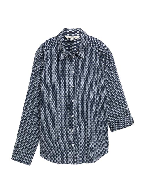 TOM TAILOR Bluse  creme / navy / lyseblå