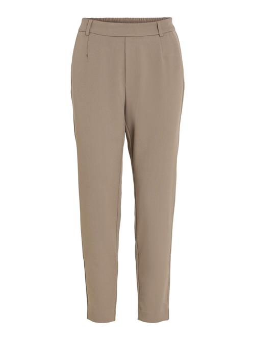 VILA Bukser med lægfolder 'Varone'  taupe / grey denim