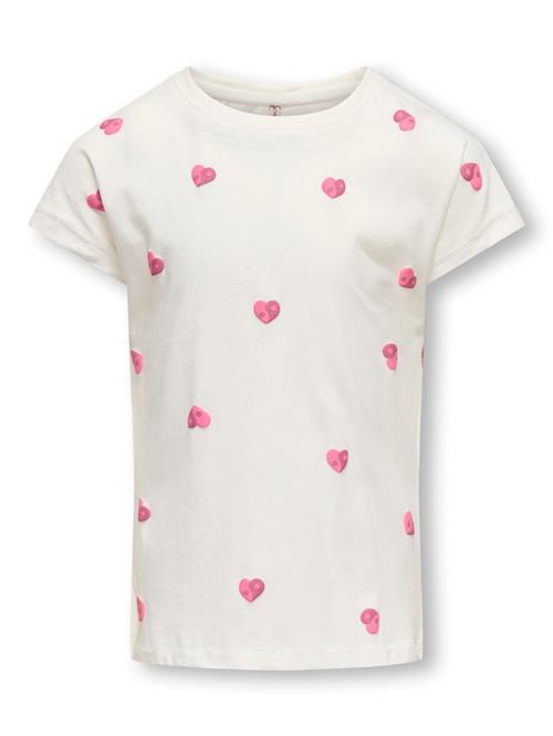 Se KIDS ONLY Bluser & t-shirts 'KOGSwet'  pitaya / magenta / hvid ved About You