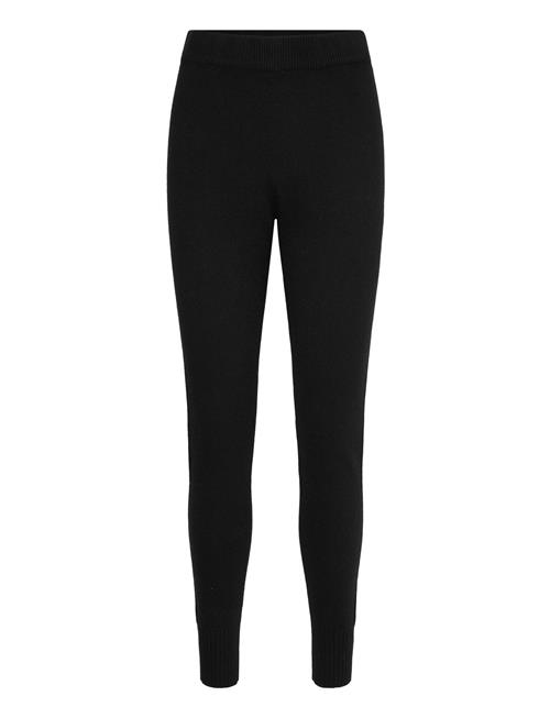 Davida Cashmere Leggings Ribbed Ankle Davida Cashmere Black