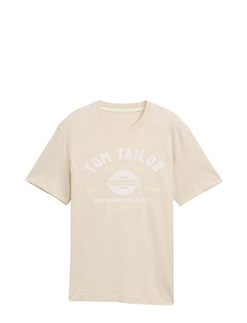 Logo Tee Tom Tailor Cream