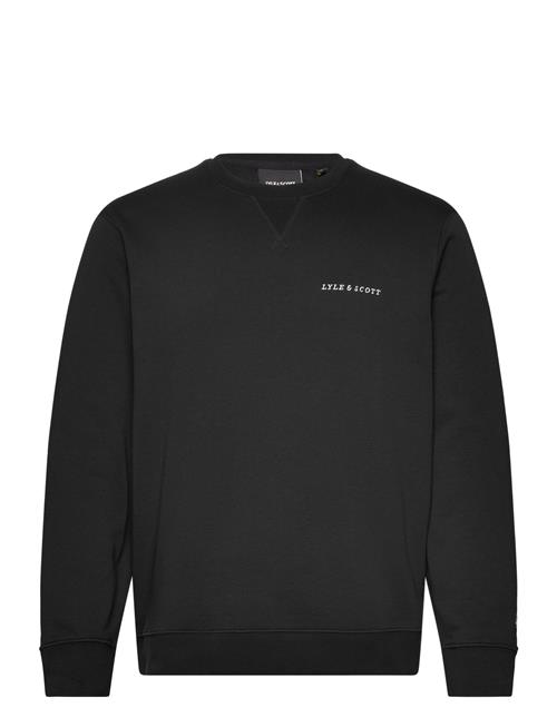 Loopback Embroidered Crew Neck Sweatshirt Lyle & Scott Black