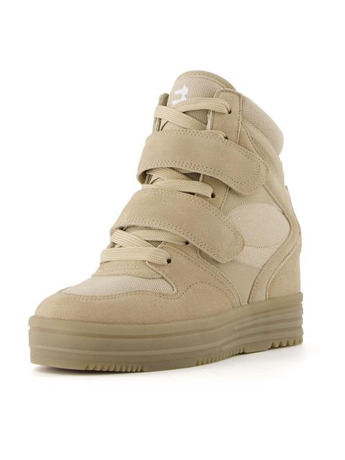 Bershka Sneaker high  elfenben / sand