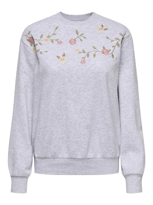 Se ONLY Sweatshirt 'ONLSara'  creme / grå-meleret / kiwi / gammelrosa ved About You