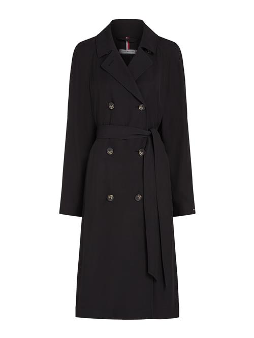 TOMMY HILFIGER Overgangsfrakke 'ESSENTIAL FLUID TRENCH'  sort