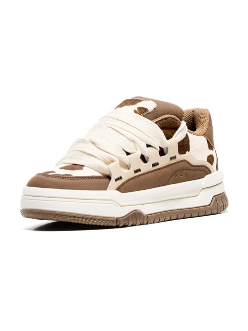 Bershka Sneaker low  brun / hvid