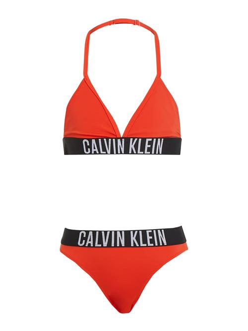 Calvin Klein Swimwear Bikini 'Intense Power'  orangerød / sort / hvid