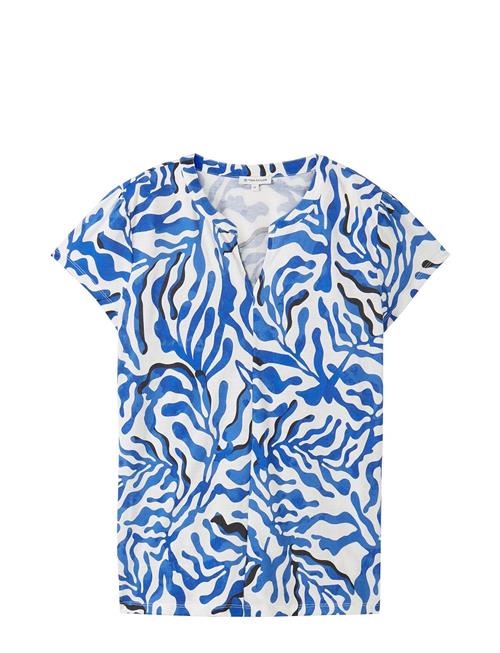 Tom Tailor T-Shirt Blouse Alloverprinted Tom Tailor Blue