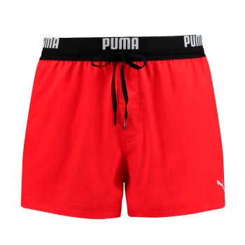 Puma Badebukser Logo Short Length Swim Shorts Rød polyester Large Herre