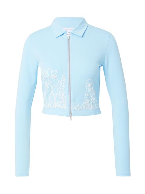 florence by mills exclusive for ABOUT YOU Cardigan 'Mahonia'  lyseblå / hvid