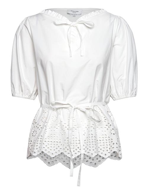 Cotton Blouse W/ Embroidery Rosemunde White