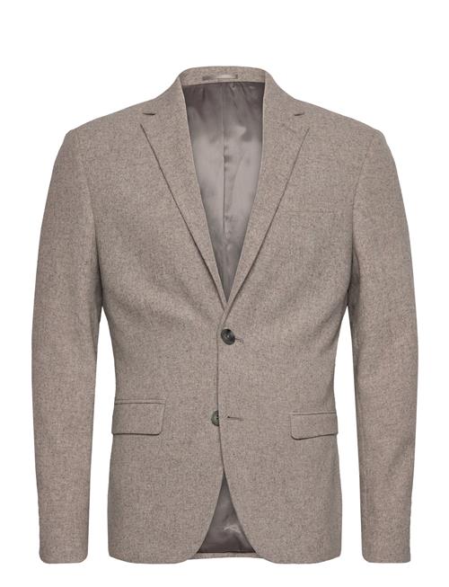 Lindbergh Flannel Wool Blend Blazer Lindbergh Beige