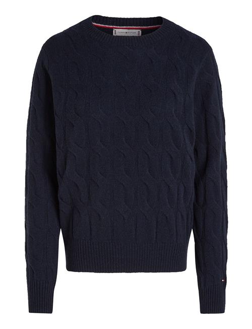 Soft Wool Cable C-Nk Ls Swt Tommy Hilfiger Navy