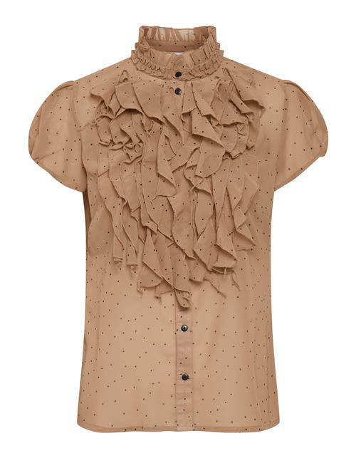 SAINT TROPEZ Bluse  beige / sort