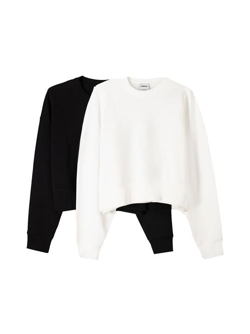 Bershka Sweatshirt  sort / hvid