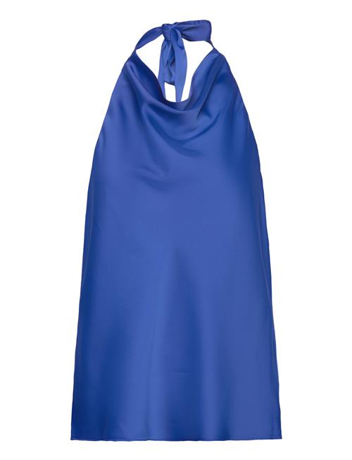 Slfrenata Halter Neck Satin Top B Selected Femme Blue