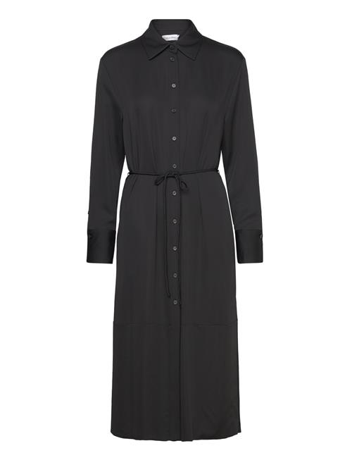 Calvin Klein Recycled Cdc Belted Shirt Dress Calvin Klein Black