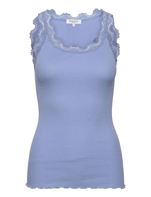 Rwbabette Silk Sl U-Neck Long Lace Rosemunde Blue