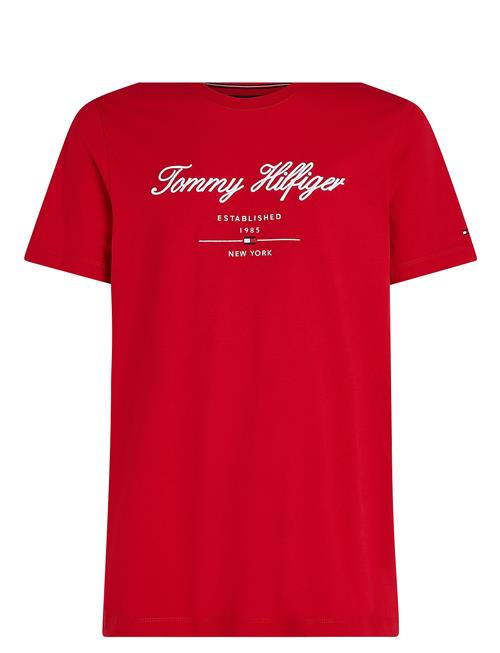 Script Logo Tee Tommy Hilfiger Red