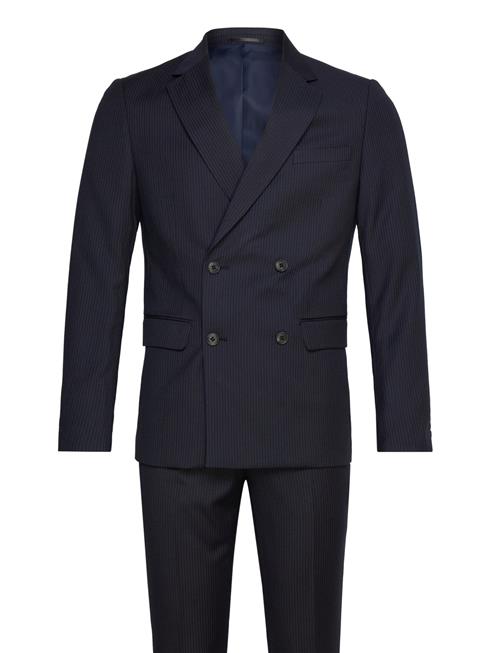 Lindbergh Narrow Striped Db Mens Suit Lindbergh Navy