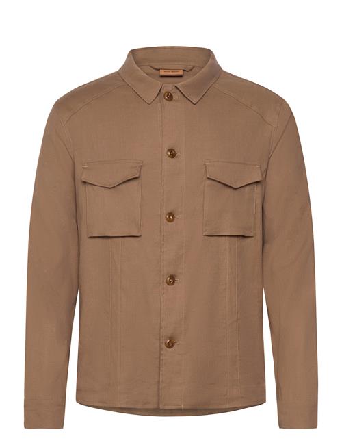 Mmgmilo Linen Overshirt Mos Mosh Gallery Brown