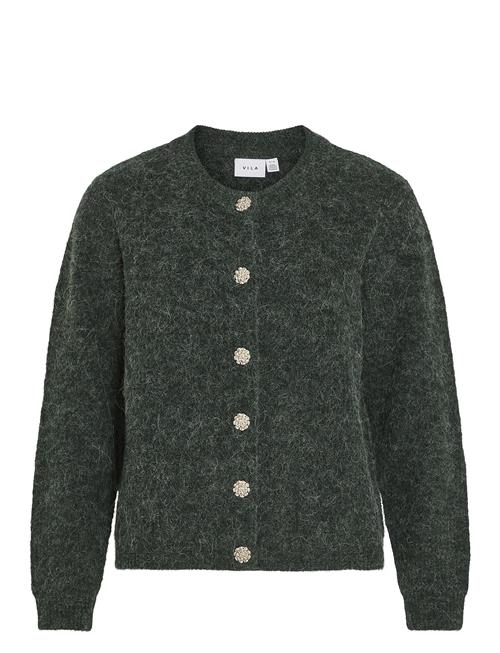 Vialva O-Neck L/S Knit Cardigan/R Vila Green