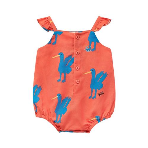 Wynken Mini Cuore Romper Setting Sun 24 months  Orange.  24 måneder  kvinde