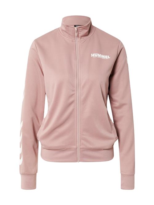 Hummel Sportssweatjakke 'Legacy Poly'  lyserød / hvid