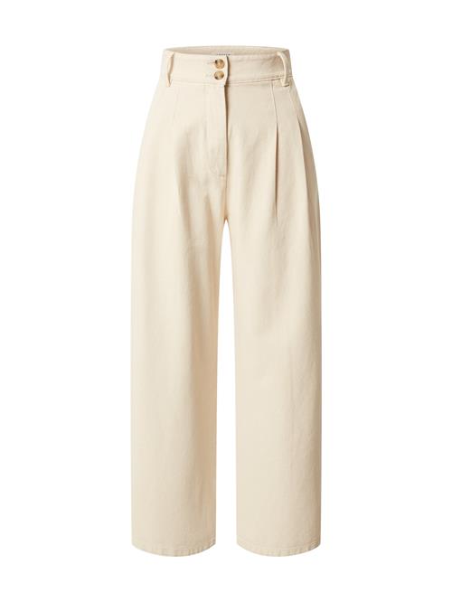 EDITED Jeans med lægfolder 'Ellis'  beige