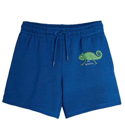 Mini Rodini Sweatshorts - Lizard - BlÃ¥