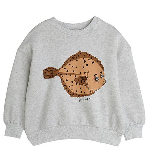 Mini Rodini Sweatshirt - Flundra - Gråmeleret