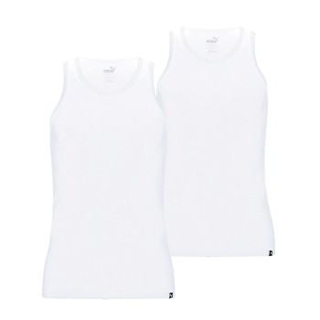 Puma 2P Basic Tank Top Hvid bomuld Medium Herre