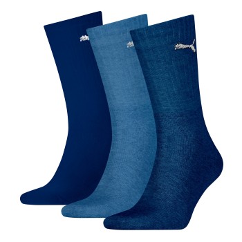 Puma Strømper 3P Unisex Light Crew Socks Marine/Blå Strl 35/39