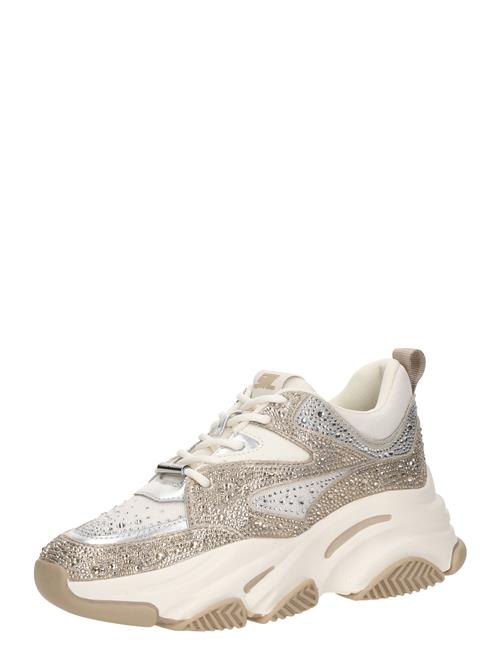 Se STEVE MADDEN Sneaker low 'Privy'  guld / sølv / hvid ved About You