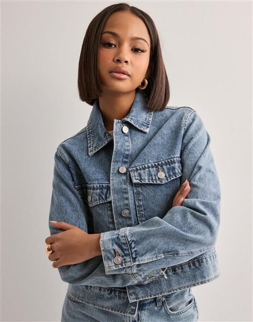 Nelly - Blå - Denim Pocket Jacket