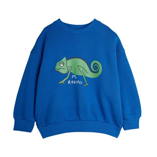 Mini Rodini GOTS Lizard Sweatshirt Blue 80/86 cm  Blå  80/86 cm  Unisex