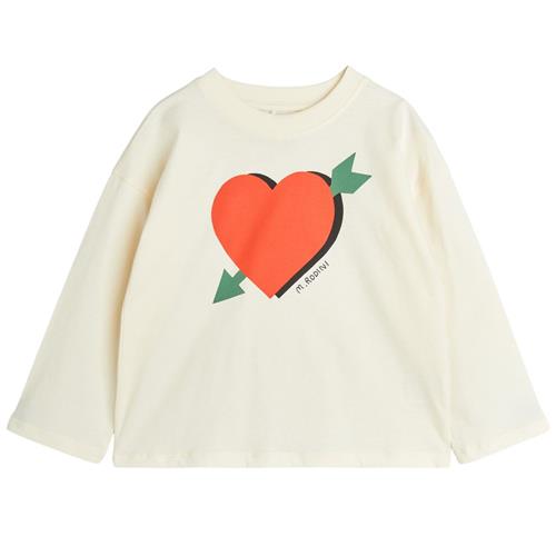 Mini Rodini GOTS Arrowed Heart T-shirt Offwhite 80/86 cm  Creme  80/86 cm  Unisex