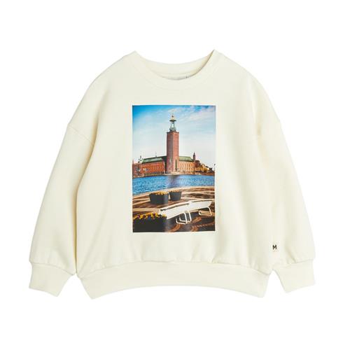 Se Mini Rodini GOTS City Hall Sweatshirt Offwhite 92/98 cm  Creme  92/98 cm  Unisex ved Babyshop