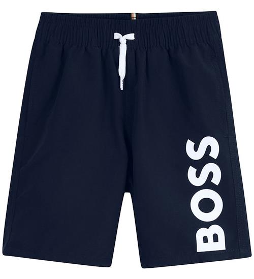 BOSS Badeshorts - Navy m. Hvid